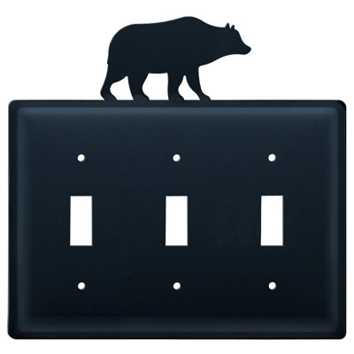 Bear 3-Gang Toggle Light Switch Plate