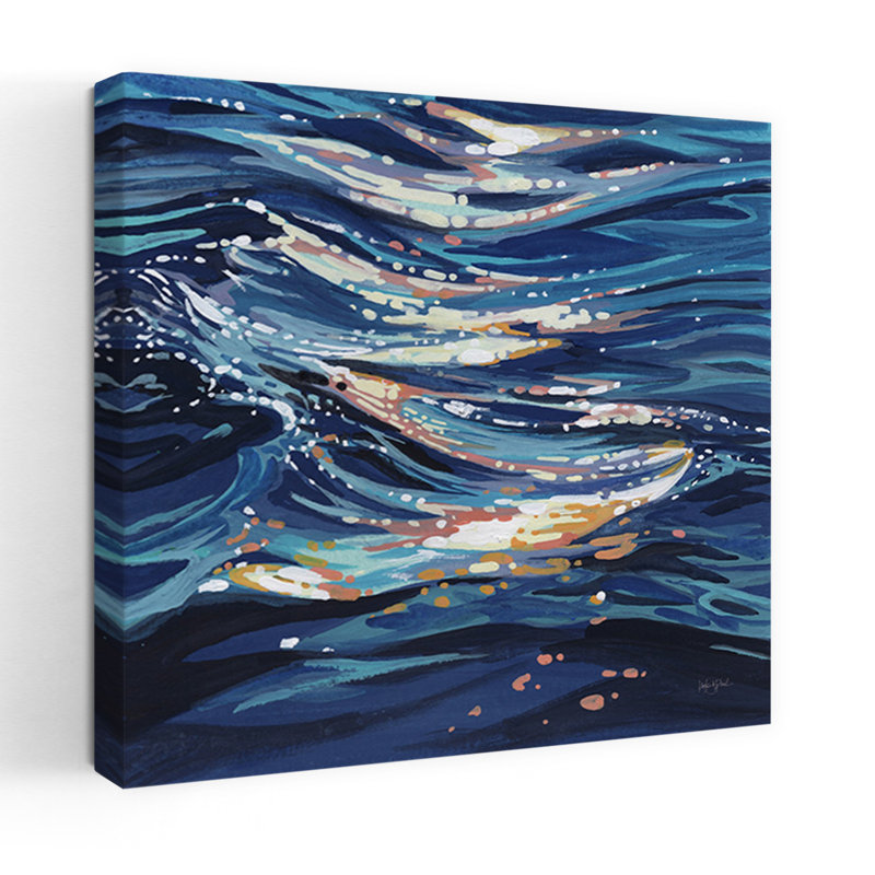 Art contemporain, art abstrait océan côtier, H 24 po x l 24 po