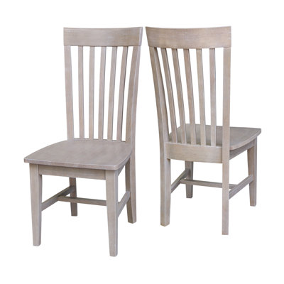 Grande chaise d'appoint Mission en bois massif, ensemble de 2 