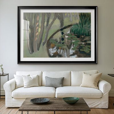 Trivaux Pond (L'Étang de Trivaux)-Henri Matisse-Framed Print with Mat and glass-c. 1916–1917
