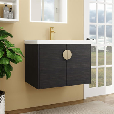 Toderick 28'' Modern Wall Mounted Bathroom Vanity with Top