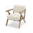 Bernisha Upholstered Linen Blend Accent Chair with Wooden Legs-1443702040