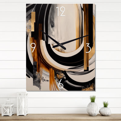 Touch Art Deco IV - Horloge murale moderne abstraite