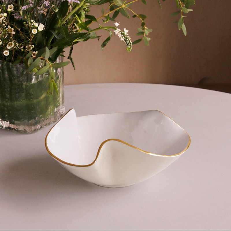 Encanto Aries Bowl, Cream/White, 8.25"