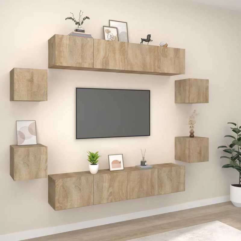 Lenahan TV Stand for TVs up to 28", Sonoma Oak, 150cm