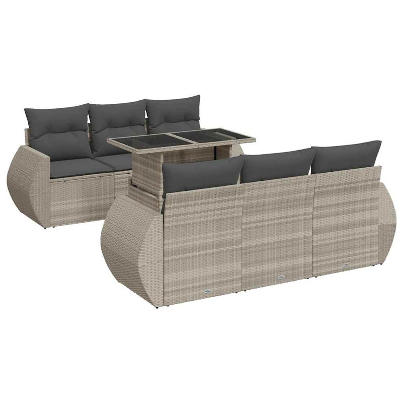  Garden Sofa Set Light Grey