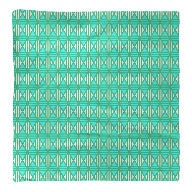 Serviette en coton à losanges doublés, H 0,1 po x l 22 po x P 22 po, Bleu, Sergé de coton