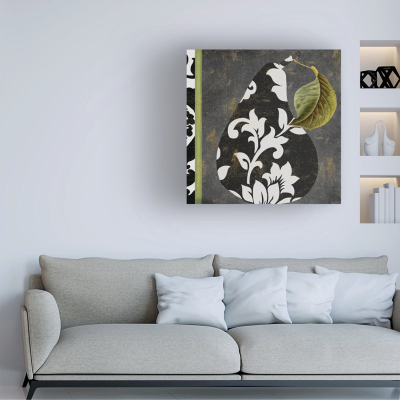 Art sur toile poire II, H 14 po x l 14 po