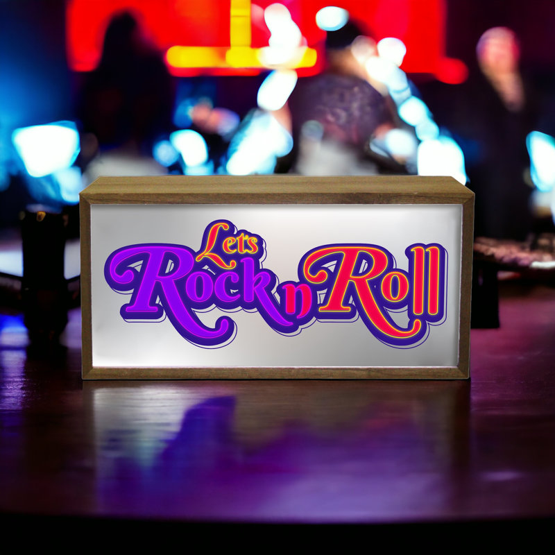 Clous Let's Rock N Roll 15" LED Sign
