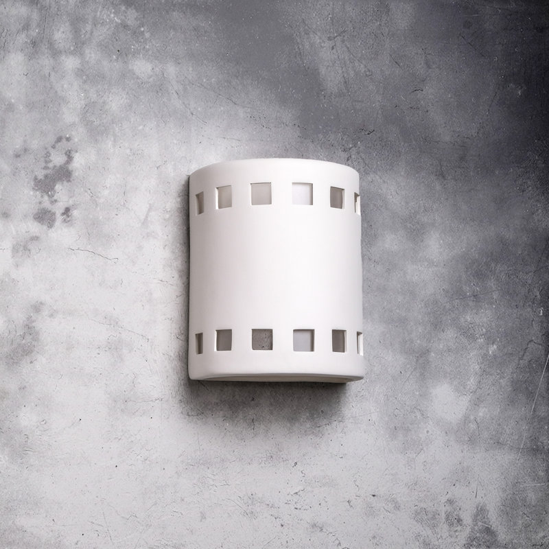 Charleus 10" High Ceramic Outdoor Wall Light, LED Bulb Included