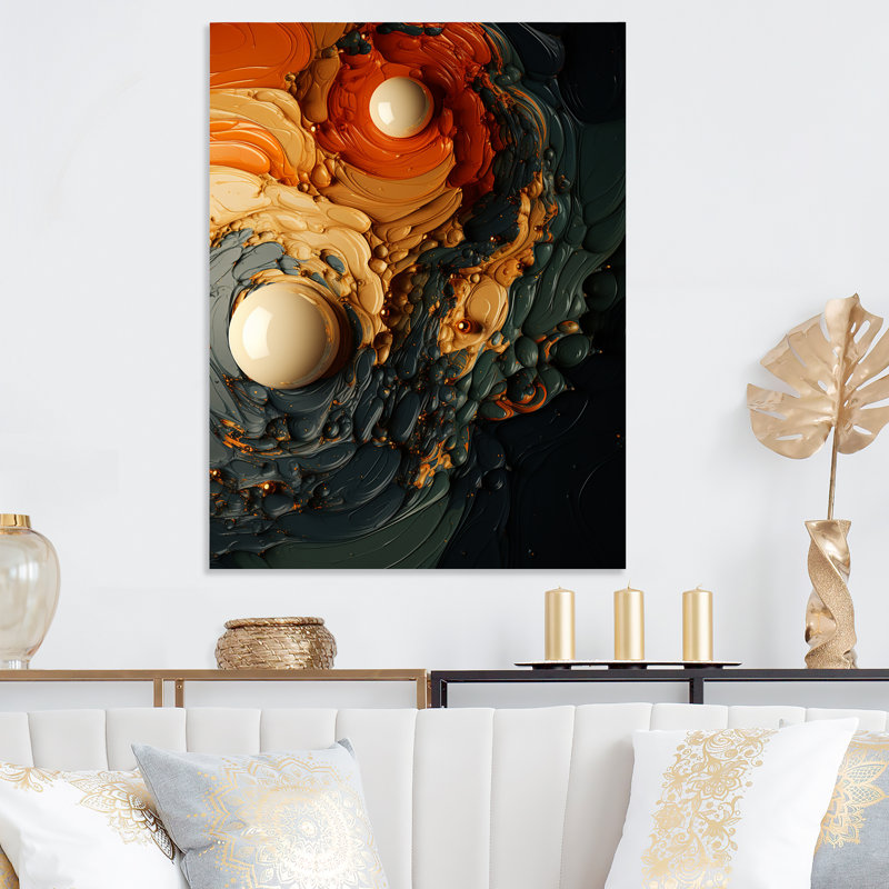 Encre liquide rouge et noire Abstraction III - encre liquide, art mural abstrait en métal, H 20 po x l 12 po x P 1 po