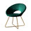 Chaise d'appoint en tissu d'ameublement en velours, base en métal doré, dossier incurvé douillet, fabrication en traîneau, pièce de protection du sol, l 28 po x P 25,5 po H soyeux avec base stable de ton or - tendance