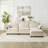 L-Shaped Corduroy Corner Sofa With Storage Armrest Cushions-1183719963