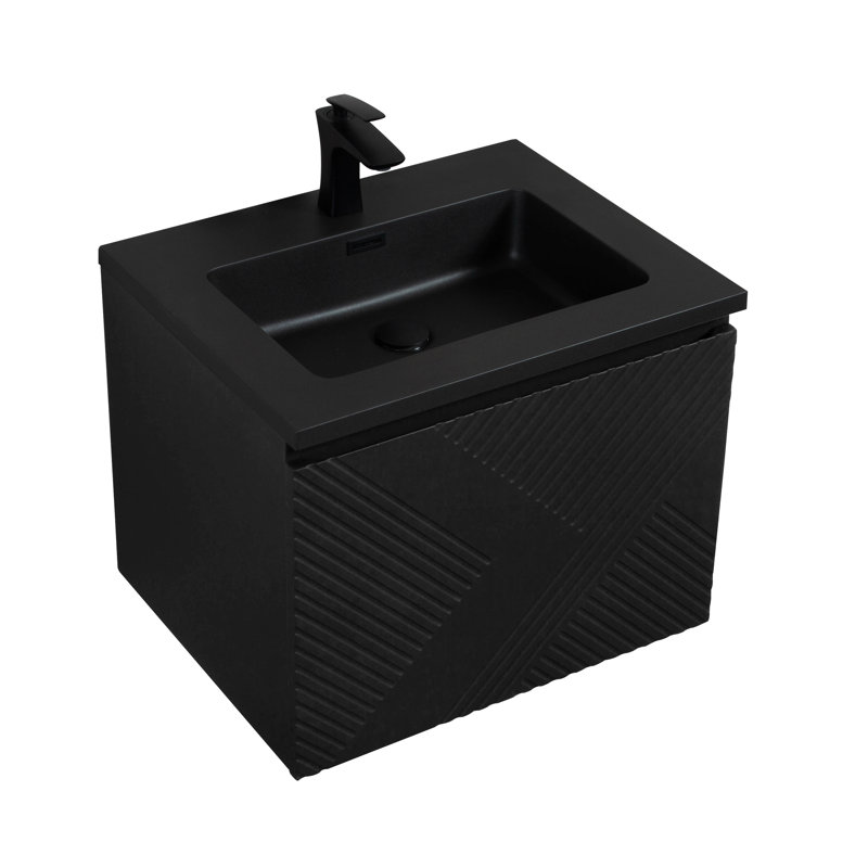 Ensemble de meuble-lavabo simple mural 23,5 "