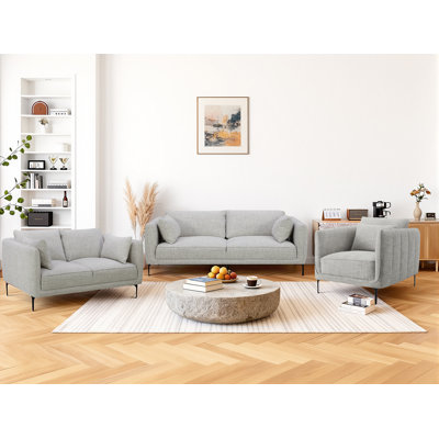 Ensemble de salon rembourré 3 pièces Rae
