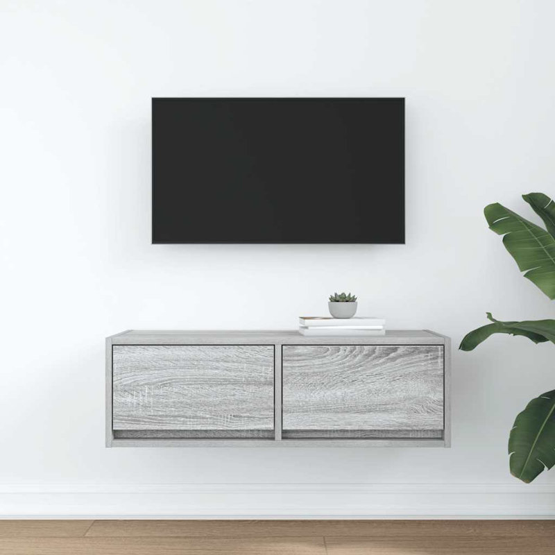 TV Cabinet 31x25.5 Cm Engineered Wood, Grey Sonoma, 80 cm