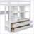 Modern Loft Bed with Built-in Desk with Two Drawers, and Storage Shelves and Drawers