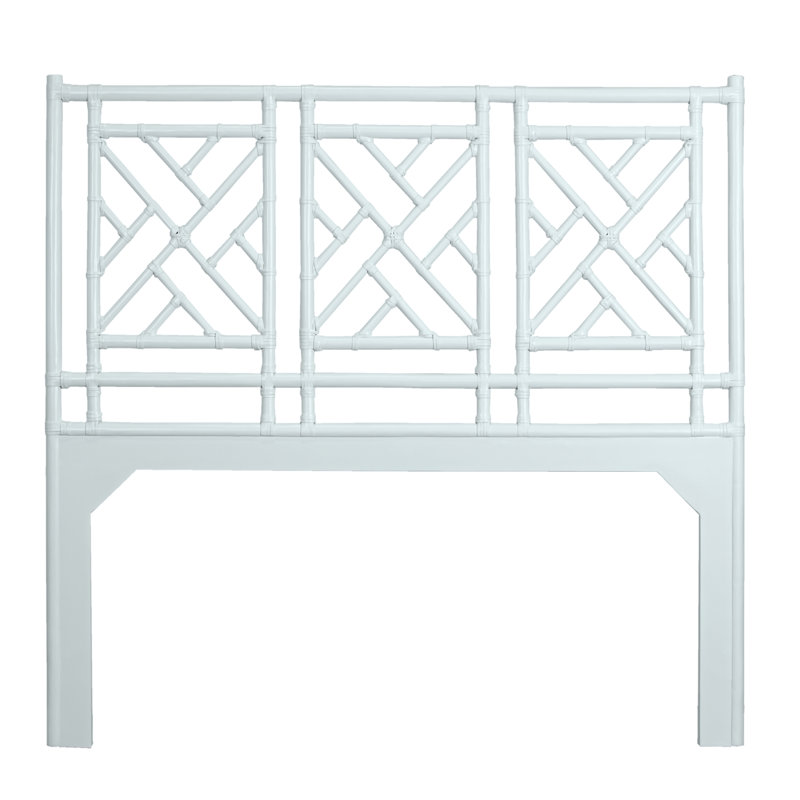 Tête de lit Chippendale à cadre ouvert, Bleu clair, Lit double