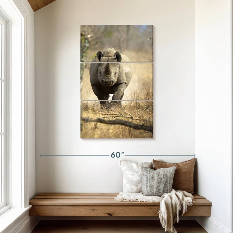 Brampt Black Rhino, 45" H x 28" W