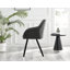 Industrial Design White & Grey Marble Effect Melamine Dining Table Set with 6 Upholstered Chairs-87463333