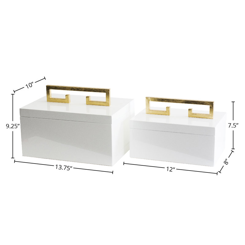 Memory Box, White/Gold