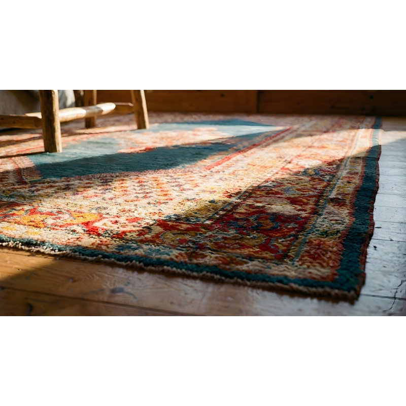 Antique Oushak - Angora Turkish Medallion Knotted Rug