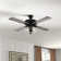 Kimbler 52"W Black 4-Blade LED Ceiling Fan with Clear Glass Shade