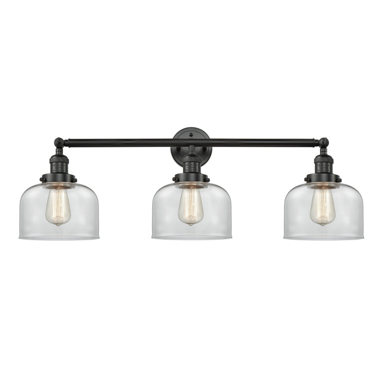 Placencia 3 - Light Dimmable Vanity Light, Clear, Brushed Satin Nickel, Bulb Not Included