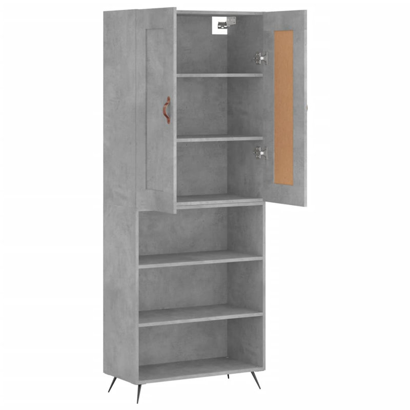 Lorrain 69.5cm Wide Highboard, Concrete Grey