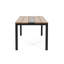 Table de salle à manger moderne avec cadre en bois et thermolaqué, 29,5 po de hauteur, 69 po, 35 po, lambris, table d'appoint d'apparence exotique avec cadre, 64,01 lb, couleur principale, conception sobre, assemblage partiel