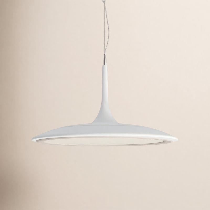Ricky 1 - Light LED Unique/Statement Pendant, Matte White