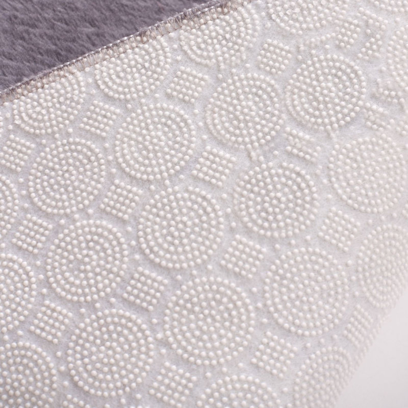 Mizelle Machine Woven Acrylic Area Rug in Anthracite/Cream, Round 3'3"