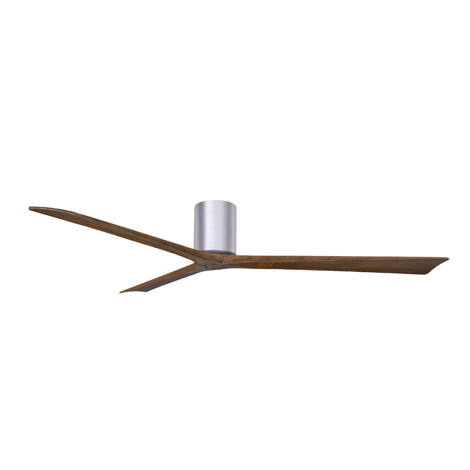 Olivier 3 Blade Ceiling Fan, Brushed Nickel, Walnut Tone, 72"