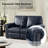 Igon 62.8" Traditional Down-Filled Genuine Leather Power Reclining Loveseat Sofa-1584800173