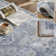 Vintage Blue Distressed Washable Oriental Area Rug For Living Room, Bedroom