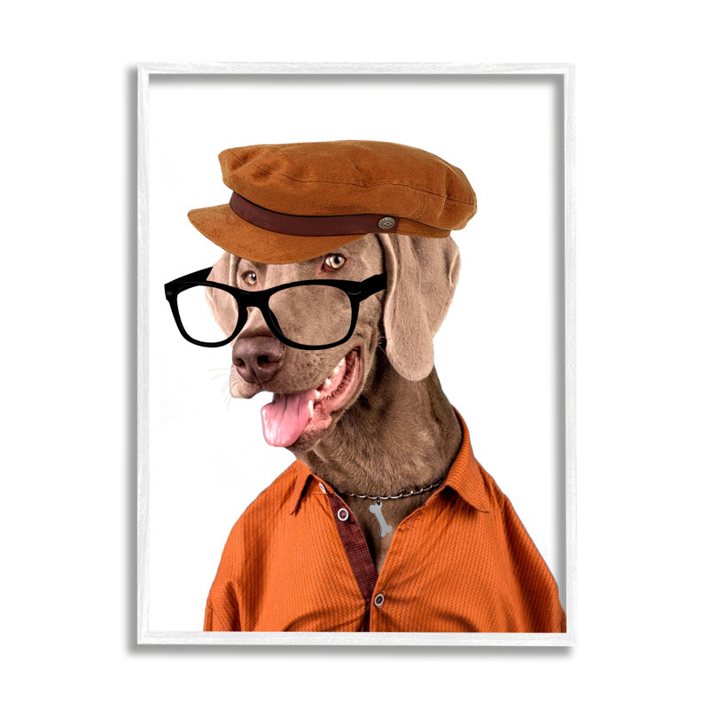 «Stupell Industries Schoundrel Dog in Glasses», art mural sur toile par Karen Smith, H 14 po x l 11 po x P 1,5 po