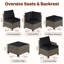 Ensemble de conversation modulaire de patio 10 pièces avec résine tressée en PE, coussins noirs de 10 cm et table basse-583517254