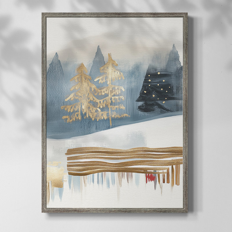 «Christmas Holiday Art CCLxxxx», reproduction d'art encadrée - bois massif, H 11 po x l 9 po