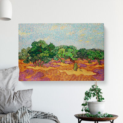 Olive Trees by Vincent Van Gogh - Wrapped Canvas Painting