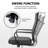 Amaiia Mid-back Ribbed Upholstered Swivel PU Leather Ergonomic Office Desk Chair, Conference Chair-771300855