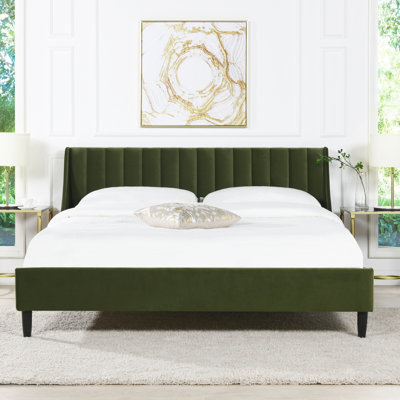 Helaina Upholstered Wingback Bed