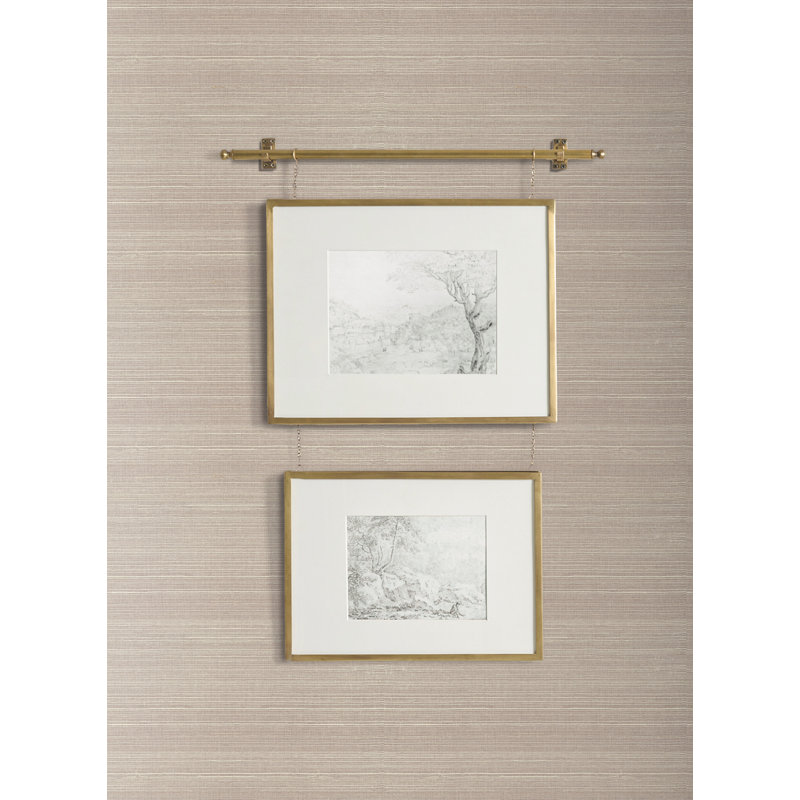 Grey & Black Grass Wallpaper, Gris / Beige