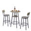 Ensemble de tabourets de bar confortables et élégants avec dossier et tablette, idéal pour la cuisine ou le bar