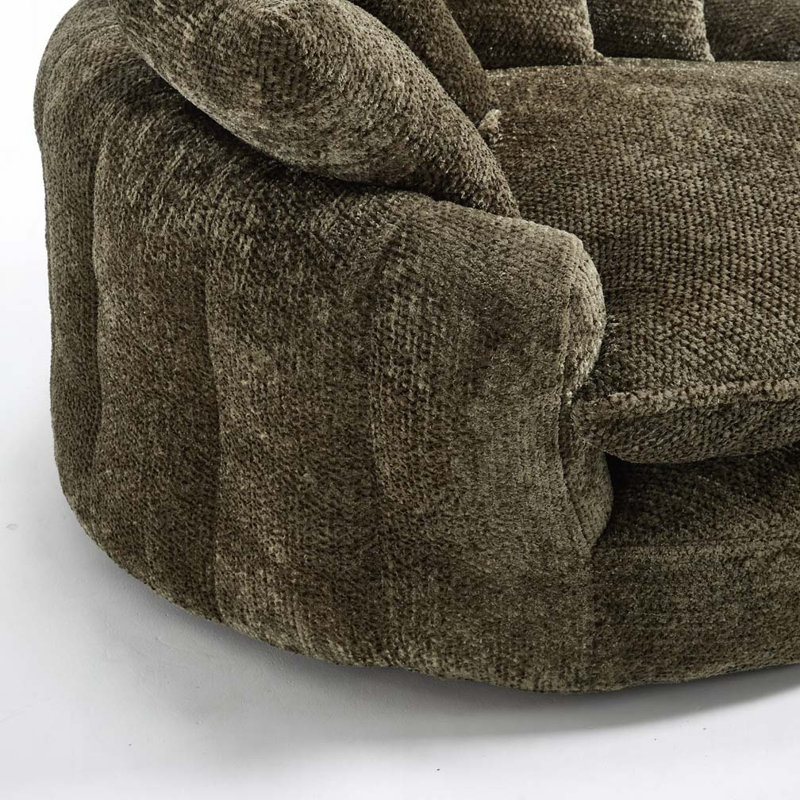 Canapé à billes avec éponge de haute qualité, Olive Green Polyester