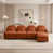 Orange+4Seat+1Ottoman