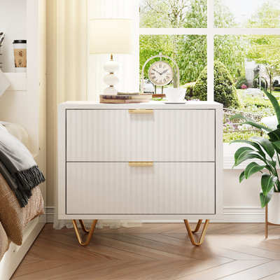 49cm W Manufactured Wood Bedside Table