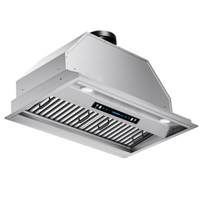 30 In. 900 CFM Convertible Insert Range Hood With Remote Control, 4-Speed And Permanent Filter In Stainless Steel