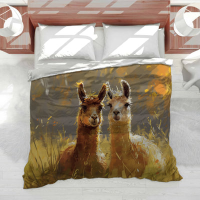 Édredon en mélange de coton animal Llamas