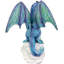 Figurine Desharn Snow Wraith Winter Dragon on Giant Ice Crystal Rocks