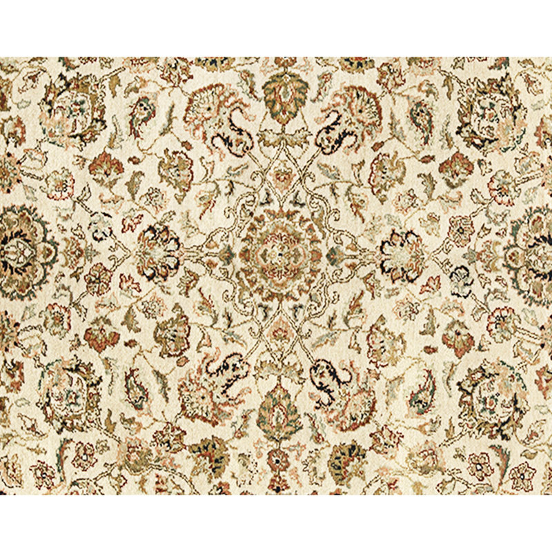 Hand Knotted Wool Area Rug in Gold And Rust